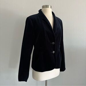 J. Crew Deep Blue Velvet Blazer Jacket Sz 8
